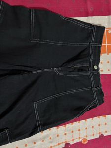 Women 6 Pocket Black Cargo Pants