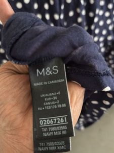 Navy Polka Dot Blouse