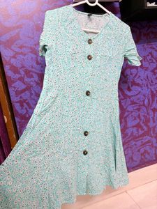 Sky Blue Floral Print Dress🩵