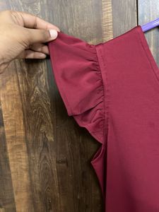 Maroon Party Wear Dress – Never Worn – Size S with