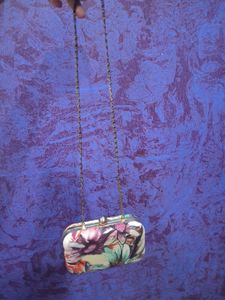 Artistic Floral Print Clutch( sling as well)