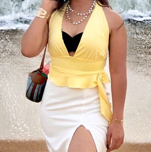 Sunny Yellow Halter Top