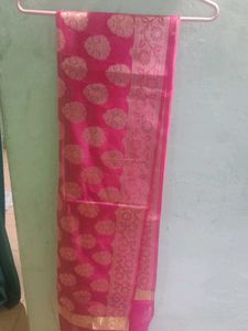 Vibrant Pink Banarasi Silk Saree