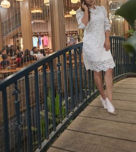 vero moda White Lace Midi Dress- Large (Fits M)