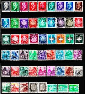 EAST GERMANY DDR 65 DIFFERENT USED STAMp