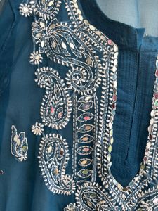 Lakhnavi Chikankari Hand Embroidered Kurti