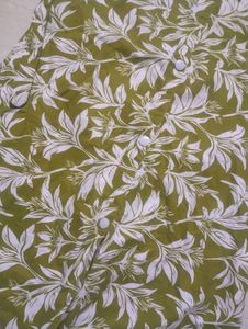 Olive Green Leaf Print Co-ord Set