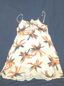 Floral Print Tie-Front Mini Dress
