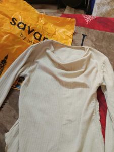 draped bell sleeves top