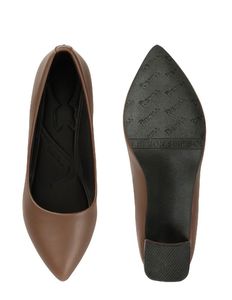 Classic Brown Block Heels