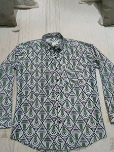 Patterned Button-Down Shirt