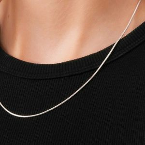 Artificial Elegant Silver Snake Chain Necklace