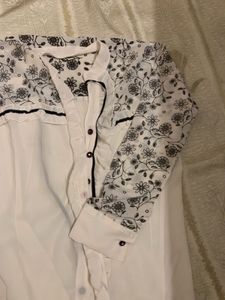 Chic Floral Button-Down Top