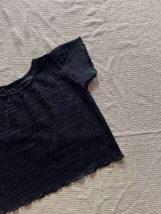 Elegant Black Textured Top