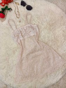 Lace Spaghetti Strap Mini Dress