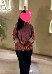 Patterned Button-Down Shirt