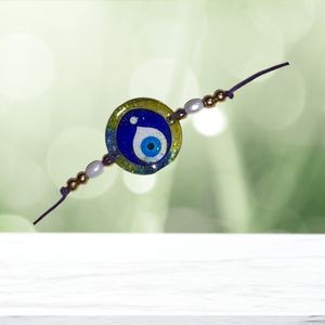 Evil Eye Beaded Resin Rakhi/Bracelet