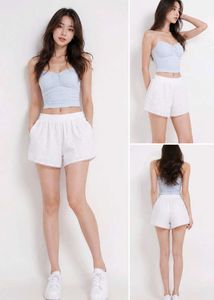 chikankari bohemian half pant for women
