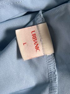 Light Blue Ruched Sheath Dress with Crochet Top