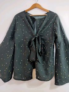 Women Black Printed Shrug