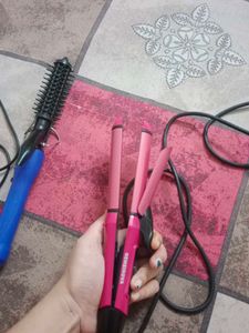 2 COMBO OF Hair Curler and Straightener Set