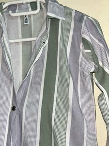 Striped Button-Down Shirt