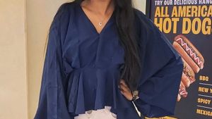 Navy Blue Party Type Top