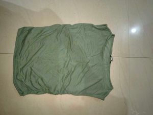 Stylish Sage Green Ruched Top
