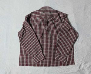 Boxy fit Men's Plaid Long Sleeve Shirt