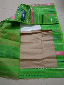 Green &amp; Pink Floral Print Saree
