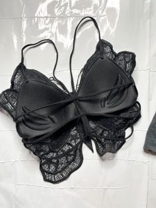 Black Lace Butterfly Bralette top