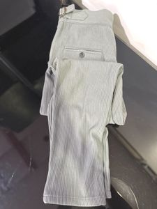Men’s Ribbed Knit Trouser – Light Grey