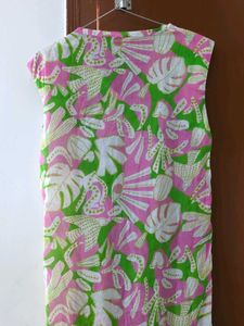 Vibrant Floral Print Sleeveless Dress