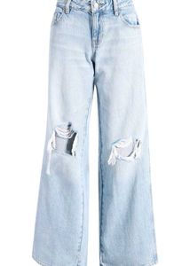 URBANIC Trendy Ripped Wide Leg Jeans