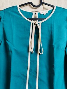Formal Sea Green Top Polyester (M/34)