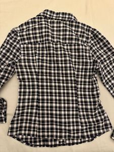 Black &amp; White Checkered Button-Down Top