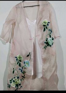 baby pink silk dress
