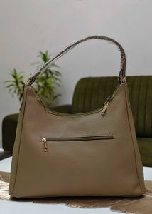 Stylish Taupe Hobo Shoulder Bag