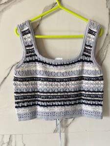 Knit Lace-Up Top