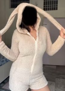 Cozy Teddy Bear Hooded Romper