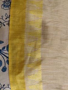 Elegant Beige & Yellow dupatta full size