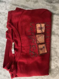 Red Top with Embellishments