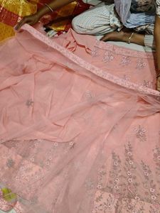 Beautiful Pink Embroidered Lehenga Skirt