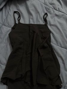 Black Smocked Camisole Top