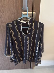 Stylish Black Kurta with Elegant Print