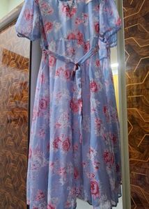 TWIN BIRDS Floral Print Fit & Flare Dress