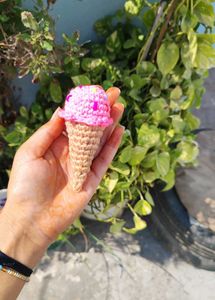 Cute Ice Cream Cone Keychain