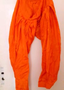 Vibrant Orange Floral Embroidered Kurti