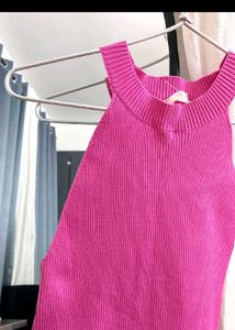 Pink Bodysuit Ribbed
