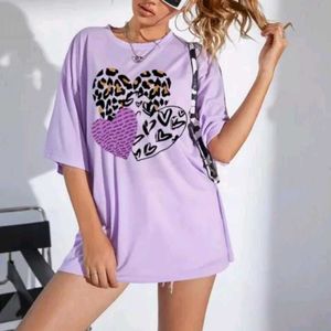 Cute Heart Graphic Oversized T-Shirt